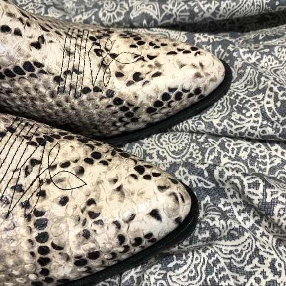 Golden Goose boots Sunset leather ankle snake skin bootie 37 6 6.5 - Picture 8 of 13